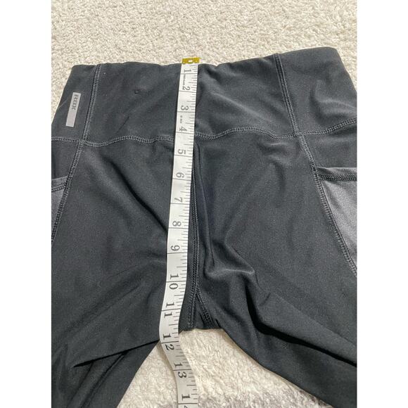 RBX Women's Size Medium Floral Sheer Mesh Panels High Rise Leggings Black - Picture 6 of 8